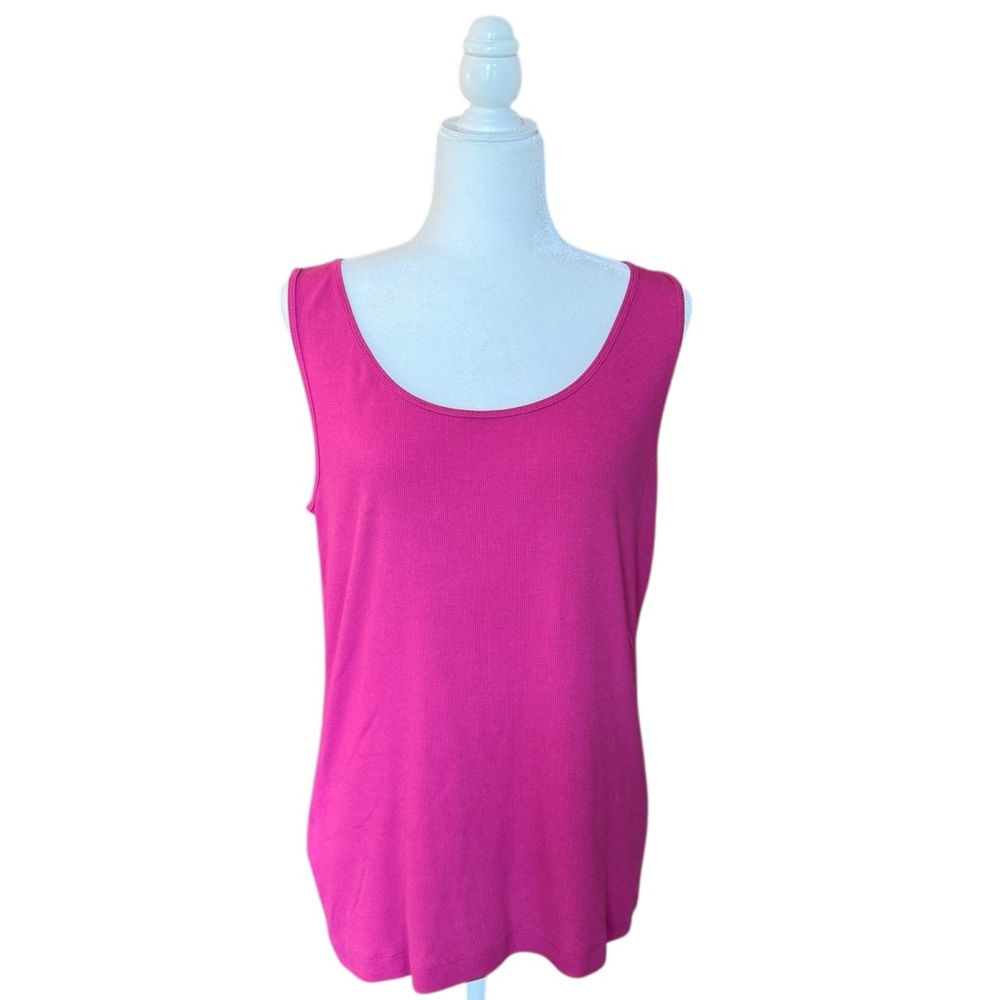Eddie Bauer Vintage Ribbed Tank Berry Pink XL